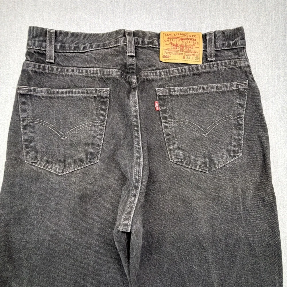Vintage Levi's 505 Black‎ Jeans Men's 34x29 (Fits 31x27) Y2K 2000